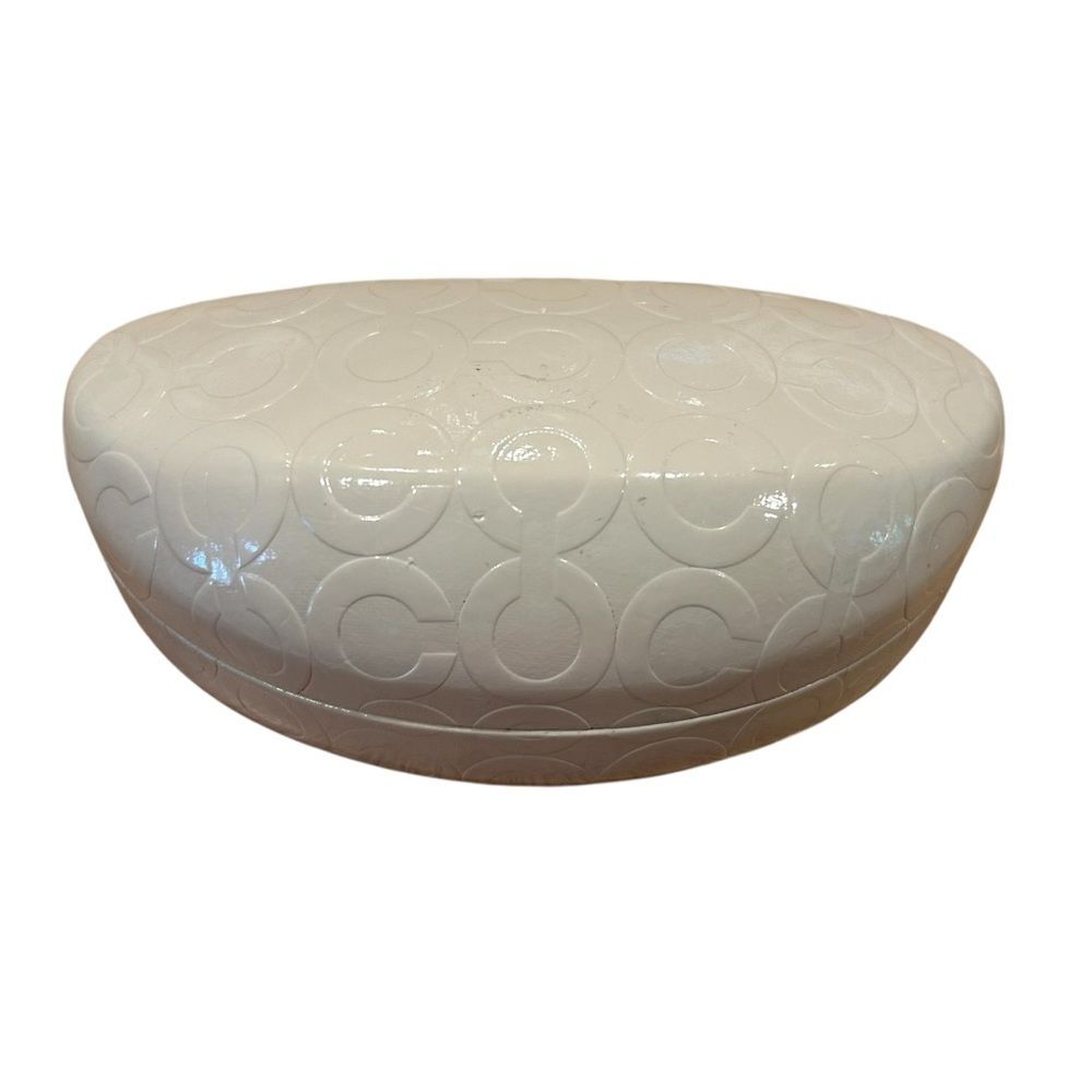 Coach White Leather Eyeglasses Case